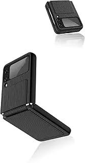 Compatible with Samsung Galaxy Z Flip 4 Ultra-Slim Shockproof Case with Built-in Front Screen Protector, Fall-Proof Hidden Hinge Design, Precision-Crafted for Enhanced Protection and Fashion