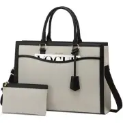 Laptop Tote Bag for Women, 15.6 inch Lightweight Canvas Office Work Briefcase...