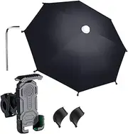 GLEAVI 1 Set Bike Phone Holder with Umbrella Mobile Phone Mount for Cycling Durable and Stable Design for Safe Navigation and Calls Essential Cycling Accessory for Mountain Bikes