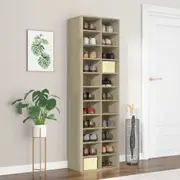 Shoe Cabinet Sonoma Oak 54x34x183 cm Engineered Wood vidaXL