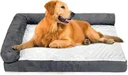 HCE Dog Bed for Large Medium Dogs,Washable Comfortable Pet Beds with Removable Cushion&Nonskid Bottom,Sofa Couch Dog Bed Pillow Ultra Plush Mattress Pet Bed for Dogs