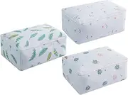 Cabilock 3Pcs Quilt Storage Bags Large Capacity Blanket Organizer for Home and Travel Unique Cartoon Pattern Design for Clothing and Bedding Storage
