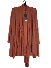 Comfy Size S Taking Shape Convertible Winter Blues 60% Wool Cardigan Rrp $199.95
