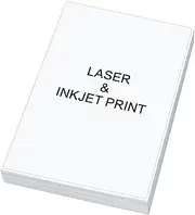 L LIKED 100 Pre-Cut 4x6 Sheet Shipping Labels for Laser & Inkjet Printers, Single Sheet, Self Adhesive Address Mailing Postage Stickers (100 Sheets)