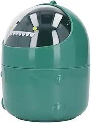 Desktop Trash Can Dinosaur Style Large Mouth Detachable Design Nonslip Bottom Plastic Mini Trash Can (Green Baby Dinosaur)