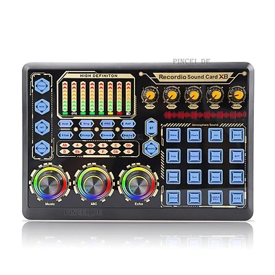 GAX-X8P 48V Digital Live Broadcasting USB Sound Card High Definition Sound Card