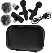 HONITANO Professional Mini Interview Mic Cordless Lapel Microphone Noise Reduction Type-c/usb Adapter Clip on Microphone for Recording