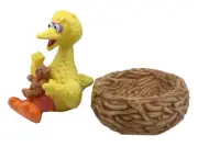 Sesame Street Big Bird w/ Teddy Bear Nest Salt & Pepper Shaker Set 2006 ~ NIB