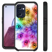 FUSION For OnePlus Nord N300 5G Case Hybrid Phone Cover PEACOCK RAINBOW