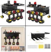 Power Tool Organizer Cordless Drill Storage Drill Holder Shelf Rack Wall Mount G