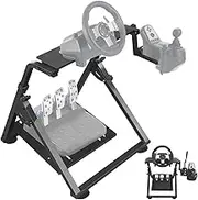 Aumerage Racing Steering Wheel Stand with Height Adjustable & Foldable Design - Compatible with Logitech G25/G27/G29/G920, Thrustmaster T300RS/TX F458/T500RS/T3PA-PRO (F1/GT), PS4 Game Console