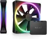 NZXT F140 RGB Duo Twin Pack & RGB Controller [Black] 2 PC Case Fans RF-D14DF-B1 FN1832