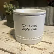 Mud Pie Circa Collection CHILL OUT Dip Chiller Serving Set w Underliner NEW