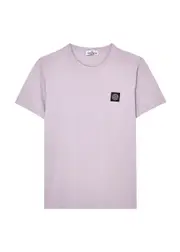 Stone Island Kids Logo Cotton T-shirt (14 Years) - Lilac 14 years