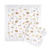 aden + anais Essentials Issie Security Blankets, Super Soft 2 Pack, Tanzania