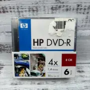 HP DVD-R 6 Pack 4x 1.4 GB Data 30 Min Video SP 8 CM Camcorder PC 2005 New Sealed