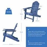 Costway Outdoor Easy-to-Maintain Adirondack Chair Sun Lounge UV Proof Beach Patio Garden Leisure Chair w/Cup Holder