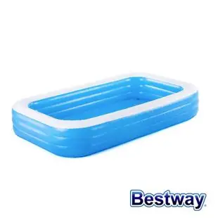 哈街 Bestway。3.05尺藍色長方型家庭大泳池 54009