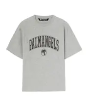 Palm Angels Logo Printed Crewneck T-Shirt S,XL,XS,L,M,XXL Gray mixed color black