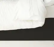 Ardor Boudoir Double Bed Size Quilted Valance/Bedding Base Skirt Cover Black