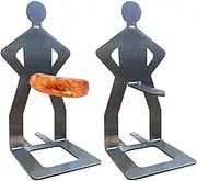 Funny BBQ Stand Man Hot Dog Roaster, 2pcs Stainless Steel BBQ Sausage Holder, Man Design Corn Cob Stand, Stainless Steel Barbeque Supplies for Sausages, Corn