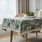 Table Cloth Tea Table Decor Flower Jacquard Dining Tablecloth Thick Table Covers