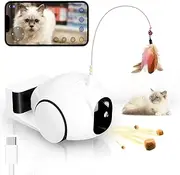 pumpkii Pet Camera for Dog and Cat, Self-Charging Smart Pet Treat Dispenser Robot, Automatic Cat Feeders, Moving Home Security Camera Night Vision