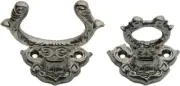 Pakistan Silver Fancy Adjustable Sword Wall Hanger Display Set - 203313