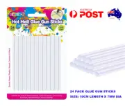 24pc Hot Melt Glue Gun Sticks Clear Melt Adhesive Craft Art DIY Glue Gun Refills
