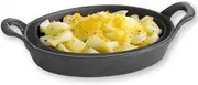 TableCraft Mini Oval Au Gratin Cookware, 24 oz, Black