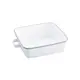 日本 365methods - 雙耳方形琺瑯烤盤(附蓋)-適用冷藏/冷凍-白-1.8L