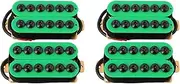 Binxind 4Pcs Double Coil Electric Guitar Humbucker Pickup Bridge&Neck Ceramic Magnet Invader Style Punk Green