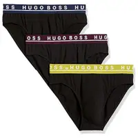 在飛比找Yahoo奇摩購物中心優惠-Hugo Boss 男合身三角內褲3件裝(黑色)