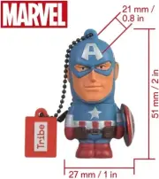 USB Stick 16 GB Captain America - Original Marvel 2.0 Flash Drive