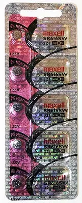 5PC Maxell 321 SR616SW Coin Cell Battery Silver Oxide 1.55V SR616