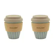 2x Ecology Wander Coffee Tumbler Carry Cup Travel Drinking Mug 300ml Seagrass