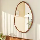 XL Irregular Wall Mirror Living Room Bedroom Entryway Vintage Wavy Accent Mirror