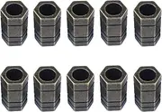 KNIFIUS 10pcs Knife Paracord Lanyard Ropes with Alloy Beads,EDC Multifunctional Tool Outdoor Camping Folding Knives Gadget Ornaments (Bronze) Silver Bronze
