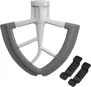 Flex Edge Beater For KitchenAid 4.5-5 Quart Tilt-Head Stand Mixers, Non-Stick Coated Blade Beater with Both-Sides Flexible Silicone Edges Bowl Scraper, Mixer Accessories Paddle Attachment