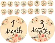 MOTHNUR Newborn Milestone Signs 18pcs Wooden Baby Milestone Cards for Photo Props Decor