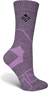 [Columbia] Unisex Hiker Crew Socks Medium Weight 1 Pair, Gumdrop, Small, Gumdrop, Small