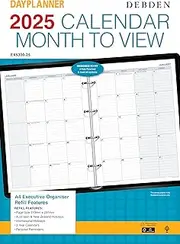 Collins Day Planners - A4 Month to View Calendar Year Diary/Planner Refill - 2025
