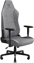 Razer Iskur V2 X Fabric (Light Gray) Gaming Chair, Lumbar Support, Moderate Pressure Distributed in Any Sitting Position, Comfortable, High Density Foam Cushion, Reclining Adjustable to 152 Degrees