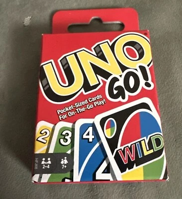 UNO Go Mattel mini card game pocket sized travel version brand new NIP go!