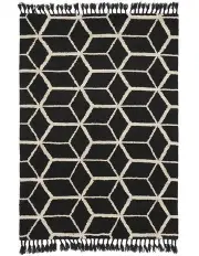 [Brink & Campman] B&C Arabiska Geometrisk 063305 Rug In Black/White
