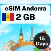 eSIM Andorra - 2 GB - 15 Days - Travel eSIM | QR code activation