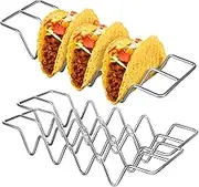 LAPYAPPE Sturdy Stainless Steel Taco Holder Stand Baking Rack Serving Tray Compact Taco Stands Kit for Tortillas