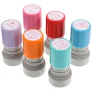 6 Pcs English Comment Stamp Student Child Homework Stamps Portable Kids