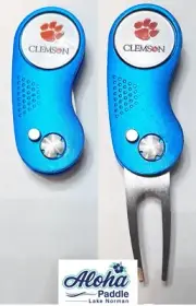 GOLF SWITCHBLADE NCAA CLEMSON TIGERS Divot Repair Tool + Ballmarker Blue NEW