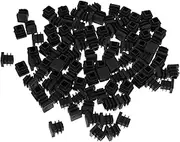 SHINEOFI 1set Square Tube End Caps Plastic Furniture Leg Plugs for Chair Feet Protection Easy to Install Ribbed Insert Blanking Caps Durable Table Glide Inserts for Floors 100pcs
